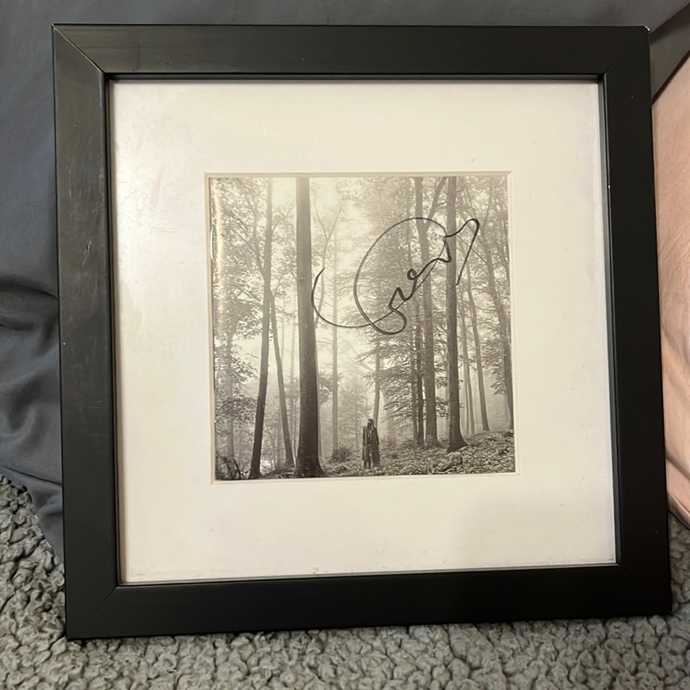 COPY - Taylor Swift Framed Autographed Folklore CD Cover